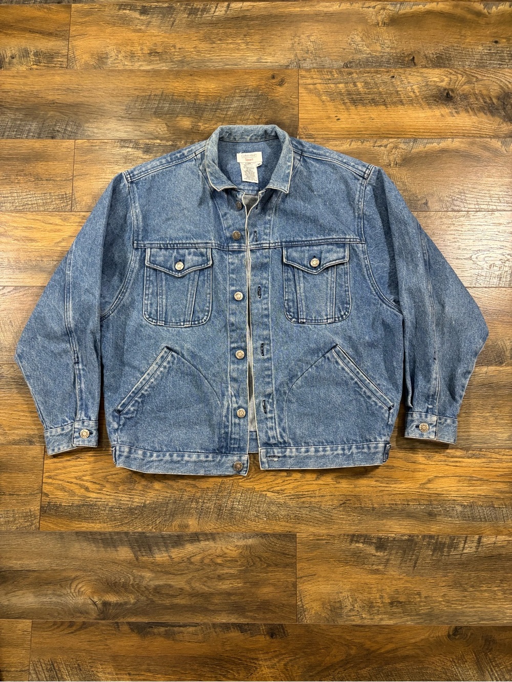 1980s Vintage Calvin Klein Sport Denim Jacket size M